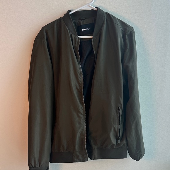Fashion Nova Dark Green Bomber Jacket - Picture 1 of 1